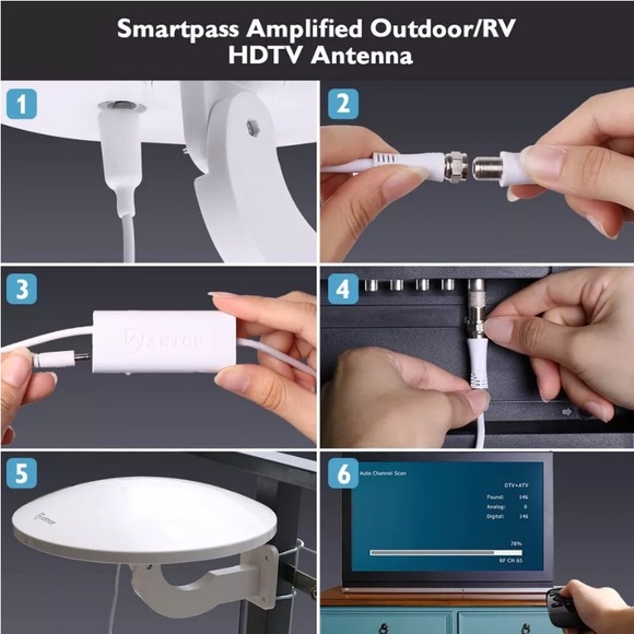 Omni directional digital outdoor amplified tv antenna - Picture 9 of 10